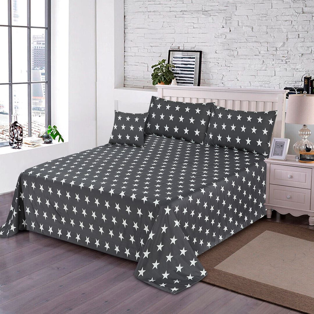 Flat sheet with two pillows